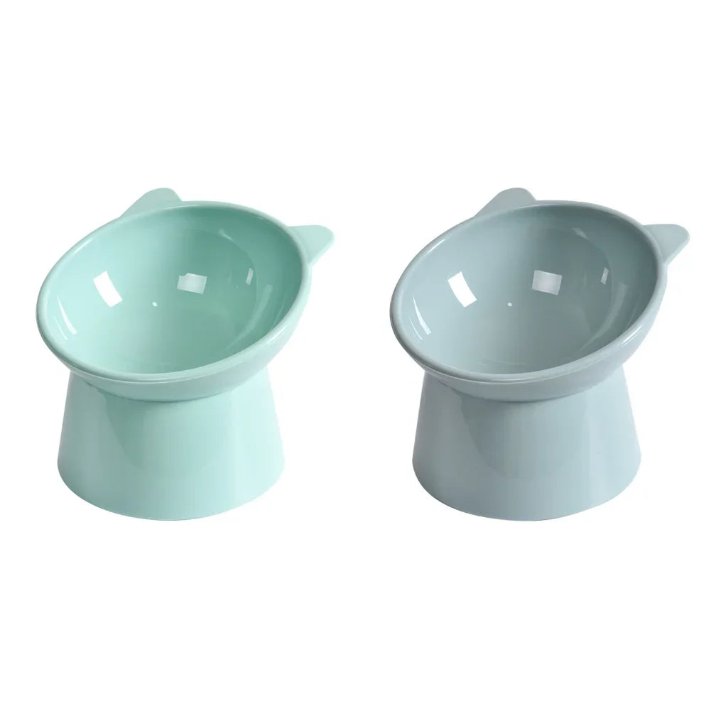 Cat Ceramic Bowl Tilted Pet Food Water Feeders Small Dogs Drinking Eating Supplies Food Dish Ergonomic Raised or Flat- Faced Cat