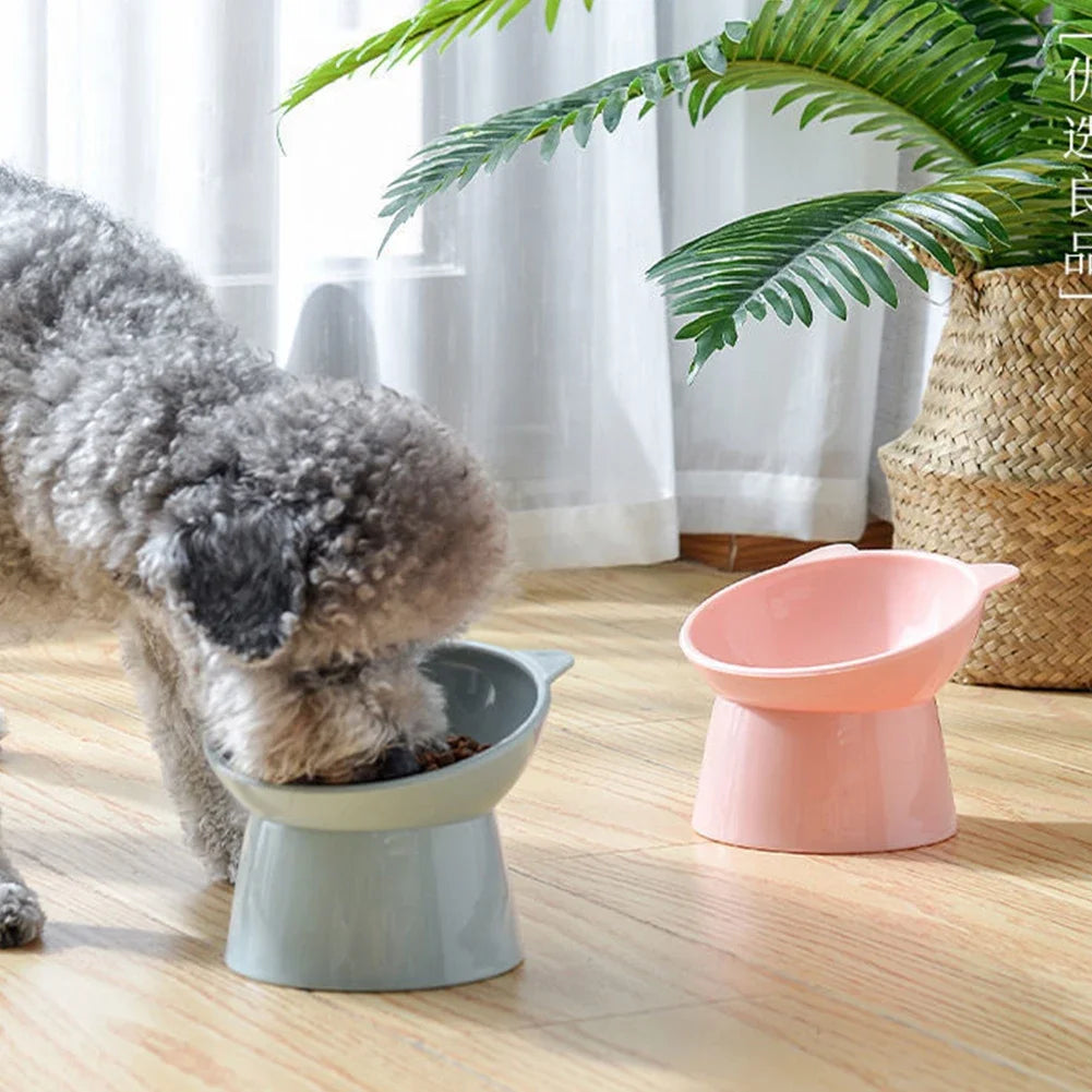 Cat Ceramic Bowl Tilted Pet Food Water Feeders Small Dogs Drinking Eating Supplies Food Dish Ergonomic Raised or Flat- Faced Cat