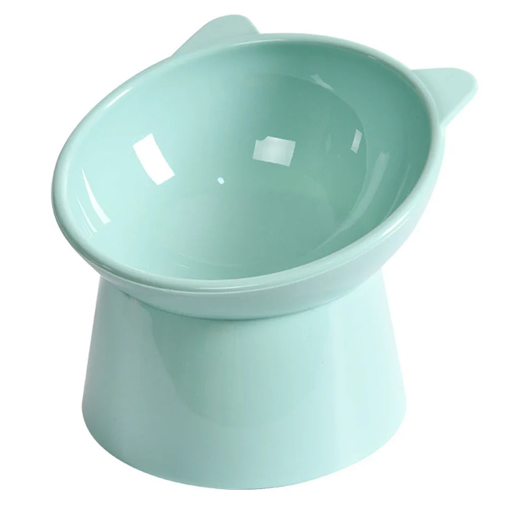 Cat Ceramic Bowl Tilted Pet Food Water Feeders Small Dogs Drinking Eating Supplies Food Dish Ergonomic Raised or Flat- Faced Cat