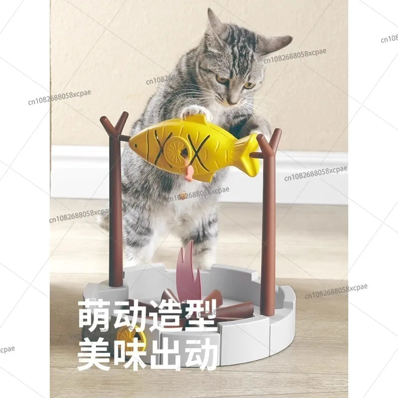 Grilled Fish Cat Toys, Cat Leaking Food Toys, Freeze-dried Snacks, Food Containers, Self-hi To Relieve Boredom Cat Supplies