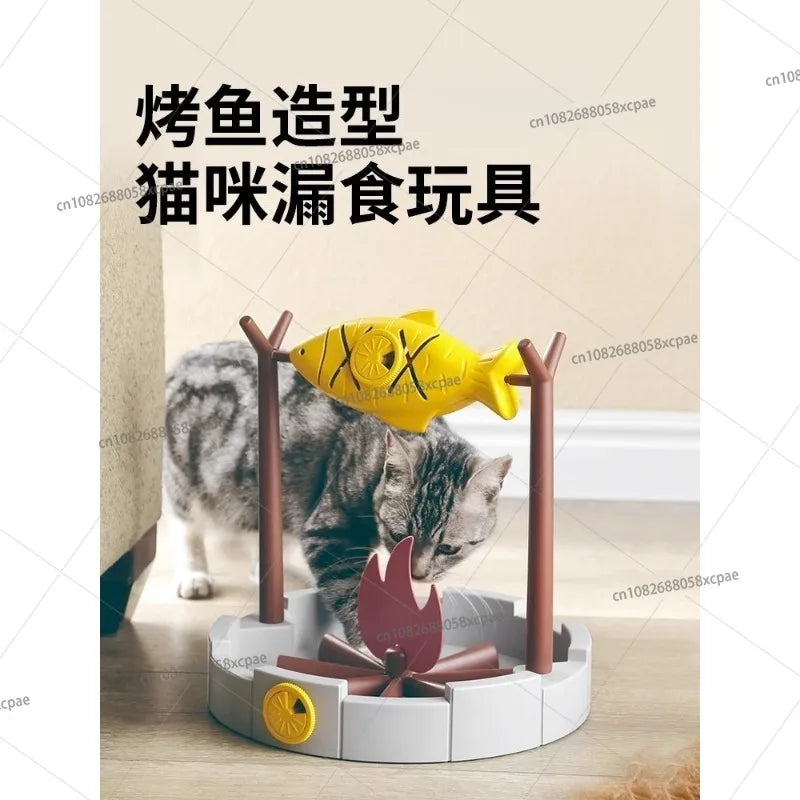 Grilled Fish Cat Toys, Cat Leaking Food Toys, Freeze-dried Snacks, Food Containers, Self-hi To Relieve Boredom Cat Supplies