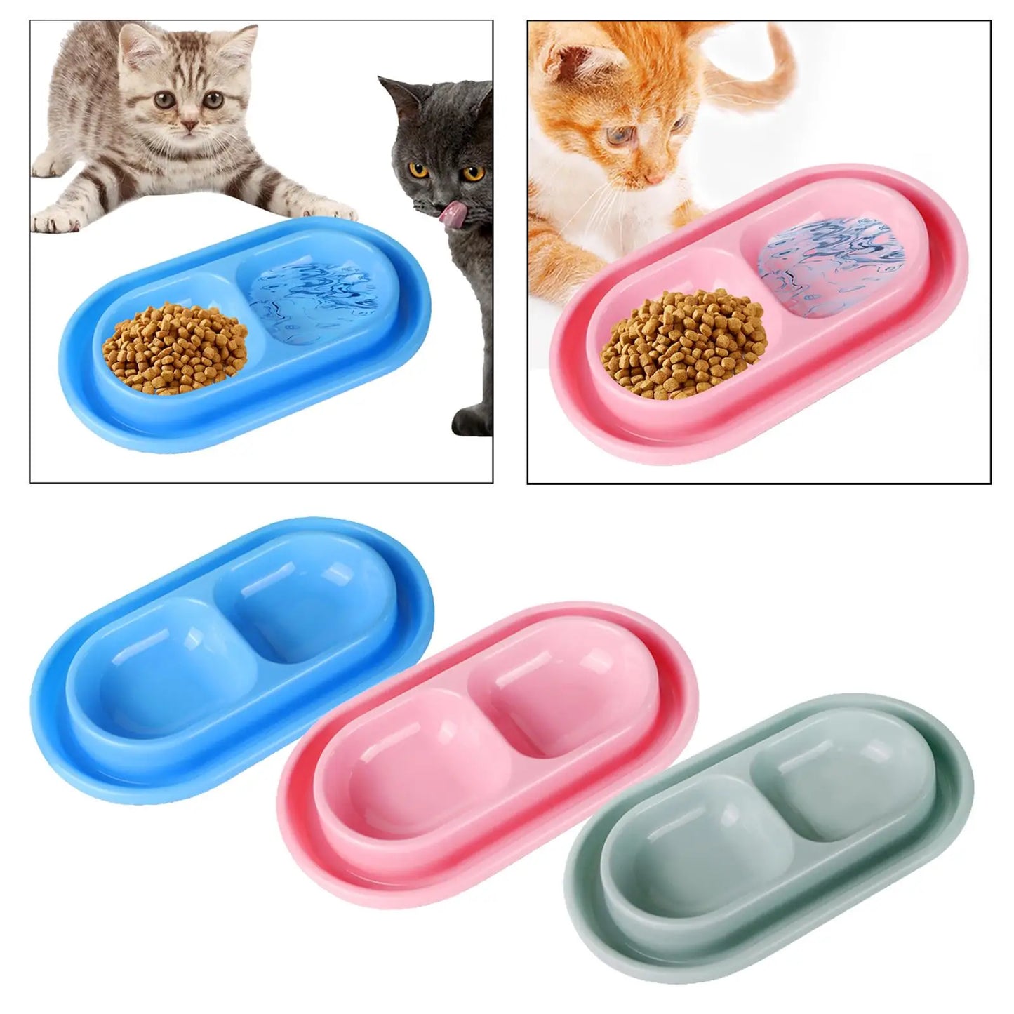 Cat Bowls for Food and Feeding Bowls Nonslip Easy to Clean Outdoor Cat Feeder Cat Dishes for Small Animals Supplies
