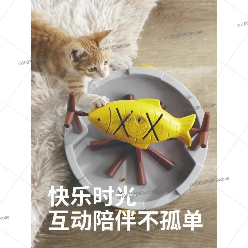 Grilled Fish Cat Toys, Cat Leaking Food Toys, Freeze-dried Snacks, Food Containers, Self-hi To Relieve Boredom Cat Supplies