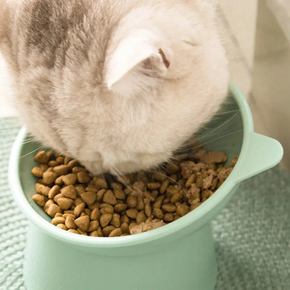 Cat Ceramic Bowl Tilted Pet Food Water Feeders Small Dogs Drinking Eating Supplies Food Dish Ergonomic Raised or Flat- Faced Cat