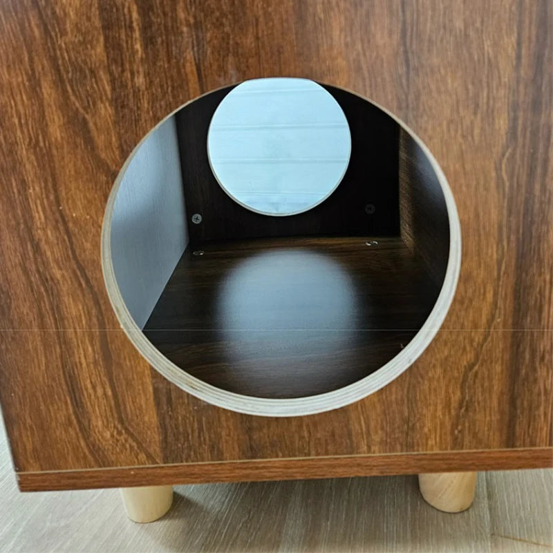 Solid Wood Cat Beds Creative Cat Furniture Bed House Pet Kitten Cats Home Houses Pets Supplies Hiding Beds Tunnel Rooms Houses