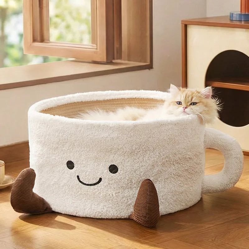 Cat Bed With Scratching Board Semi Enclosed Cozy Nest For Indoor Cats Kittens And Pets Perfect Christmas Gift For Cat Lovers
