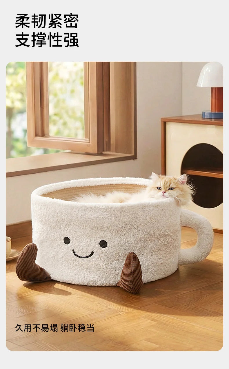Cat Bed With Scratching Board Semi Enclosed Cozy Nest For Indoor Cats Kittens And Pets Perfect Christmas Gift For Cat Lovers
