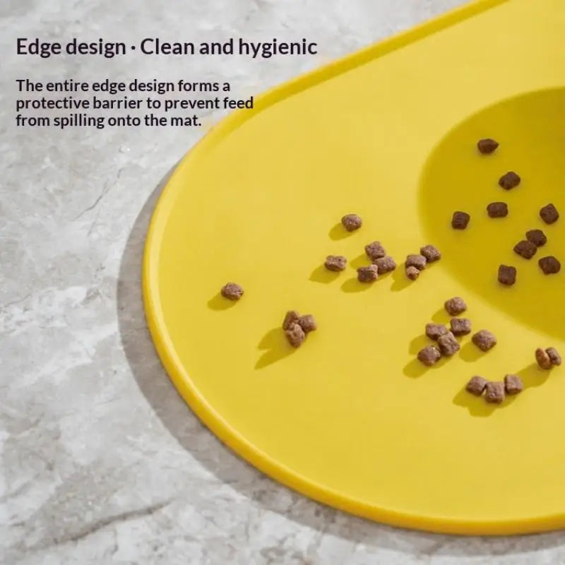 Cat Feeding Mat With Non-Slip Waterproof Design Pet Food Mat Compatible With Cat/Dog Bowls Multipet Households